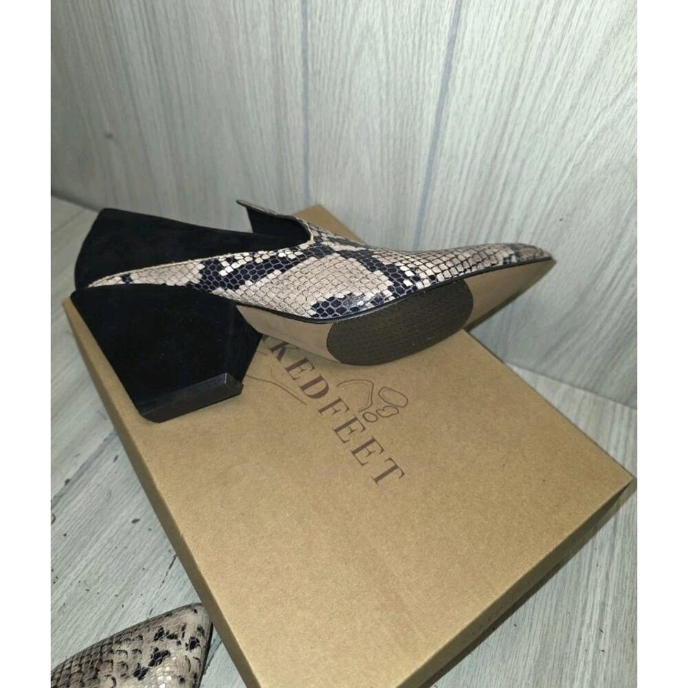 Naked Feet Sagitta Snake Print Heeled Dress Shoes Size 11 Animal Print Office - Picture 6 of 8